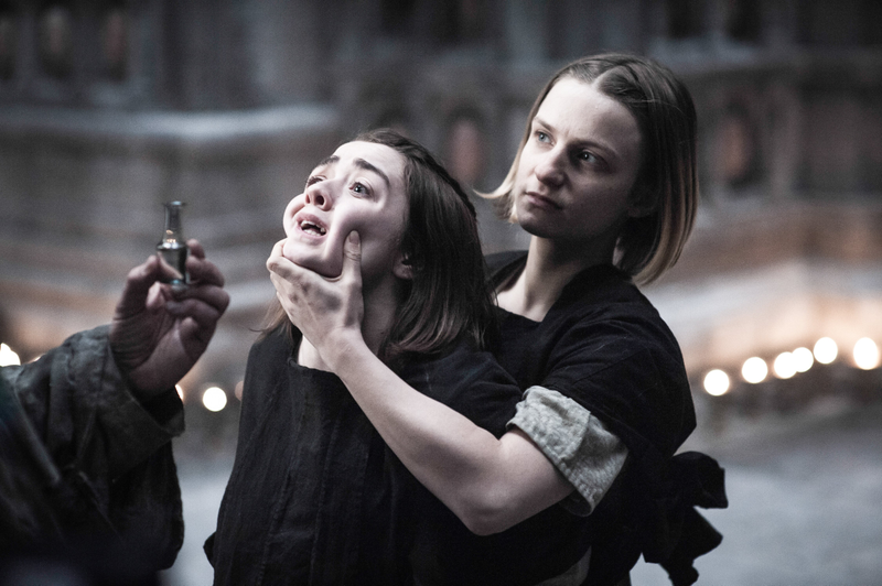 The Waif, right, with Arya.